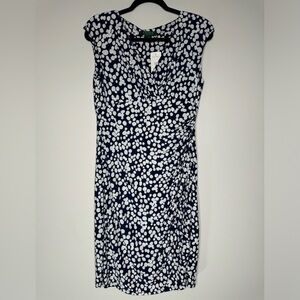 Ralph Lauren Navy White Wrap Dress Women’s Size 12